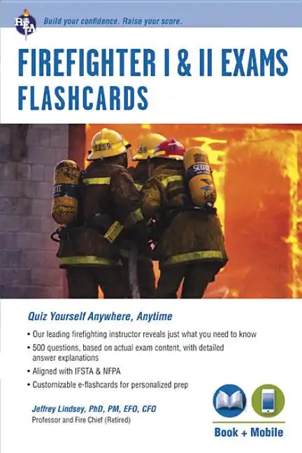 Firefighter I & II Exams Flashcard Book (Book + Online) - Paperback