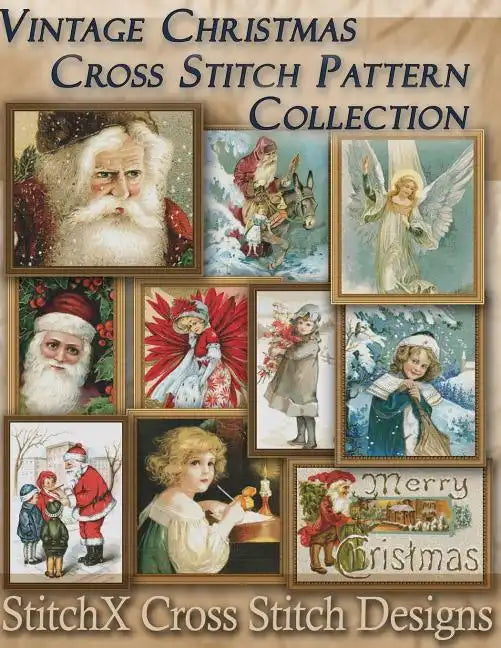 Vintage Christmas Cross Stitch Pattern Collection: Black & White Charts - Paperback