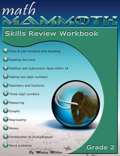 Math Mammoth Grade 2 Skills Review Workbook - Paperback