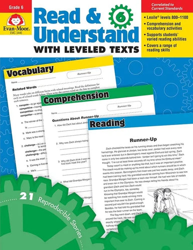 Read and Understand with Leveled Texts, Grade 6 Teacher Resource - Paperback