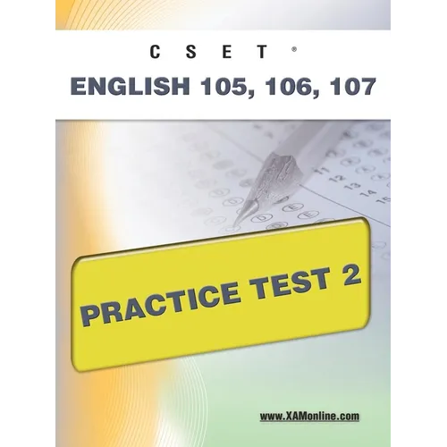 Cset English 105, 106 Practice Test 2 - Paperback