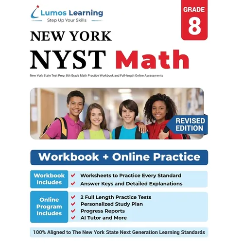 New York State Test Prep: 8th Grade Math Practice Workbook and Full-length Online Assessments: NYST Study Guide - Paperback