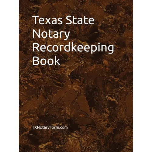 Texas State Notary Recordkeeping Book
