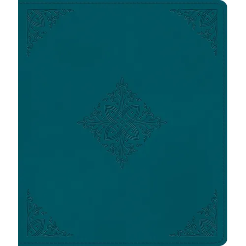 ESV Journaling Bible (Trutone, Deep Teal, Fleur-De-Lis Design) - Imitation Leather