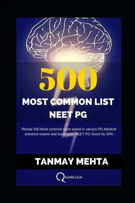 500 Most Common List For NEET-PG - Paperback