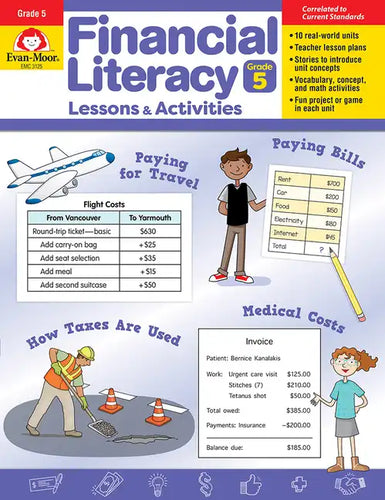 Financial Literacy Lessons and Activities, Grade 5 Teacher Resource - Paperback