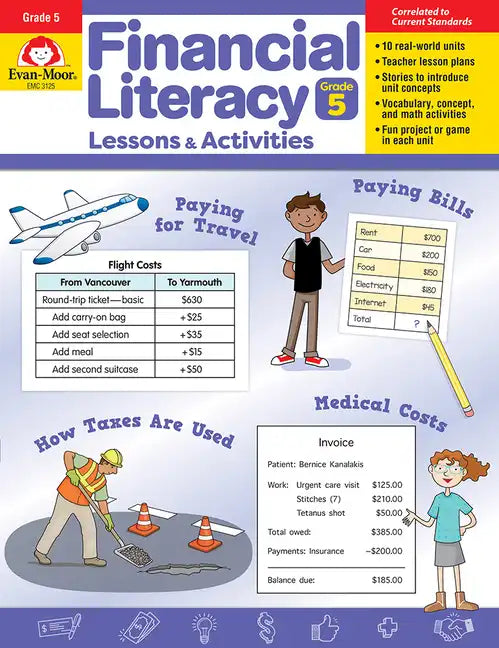 Financial Literacy Lessons and Activities, Grade 5 Teacher Resource - Paperback
