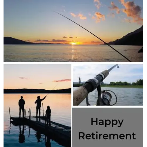 Fishing Retirement Guest Book (Hardcover): Retirement book, retirement gift, Guestbook for retirement, message book, memory book, keepsake, fishing re - Hardcover