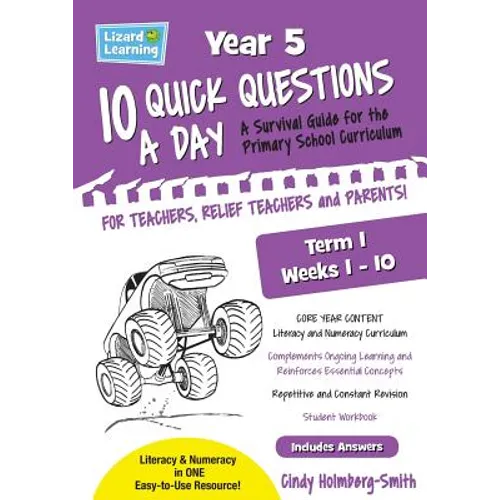Lizard Learning 10 Quick Questions A Day Year 5 Term 1 - Paperback