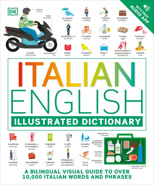 Italian - English Illustrated Dictionary: A Bilingual Visual Guide to Over 10,000 Italian Words and Phrases - Paperback