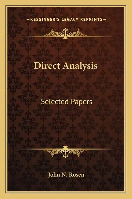 Direct Analysis: Selected Papers - Paperback