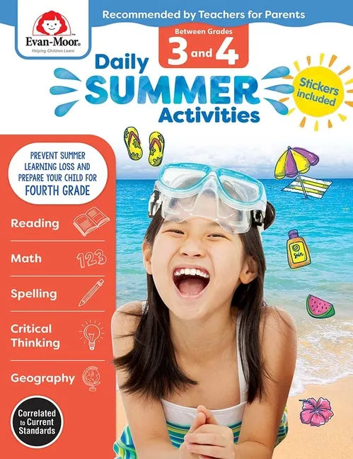 Daily Summer Activities: Between 3rd Grade and 4th Grade, Grade 3 - 4 Workbook - Paperback