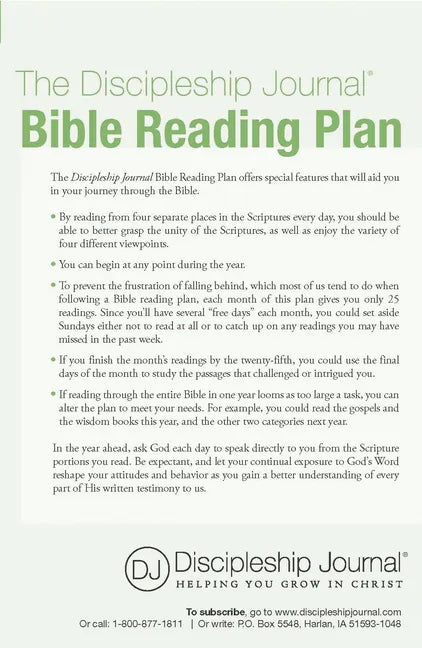 The Navigators Bible Reading Plan 25-Pack - Loose Leaf