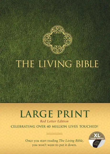 The Living Bible Large Print Red Letter Edition - Hardcover