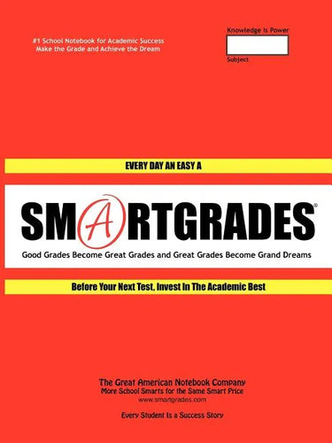 SMARTGRADES School Notebooks with Study Skills 2N1: Class Notes & Test-Review Notes: 