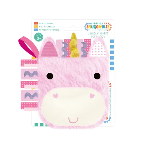 Sensory Snuggables Unicorn Puppet Soft Book - Paperback