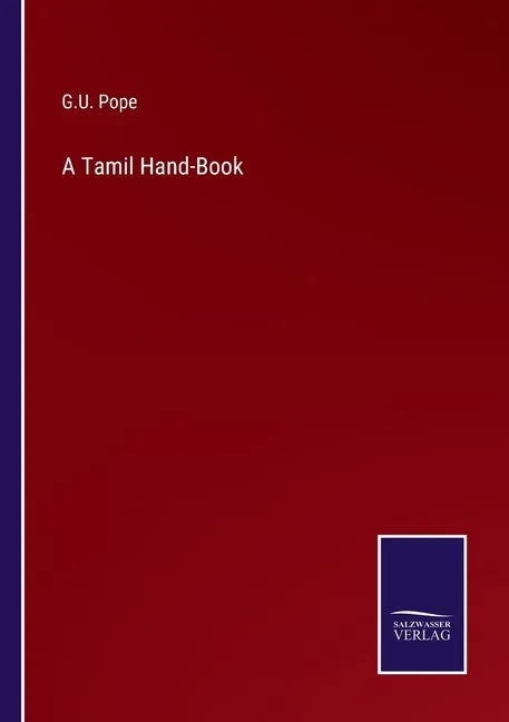 A Tamil Hand-Book - Paperback