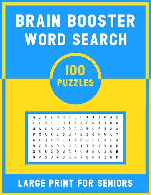 Brain Booster Word Search Large Print For Senior: 100 Various Word Search Book For Adults - Fun & Challenging Puzzle Games for Adults & Teen - Paperback