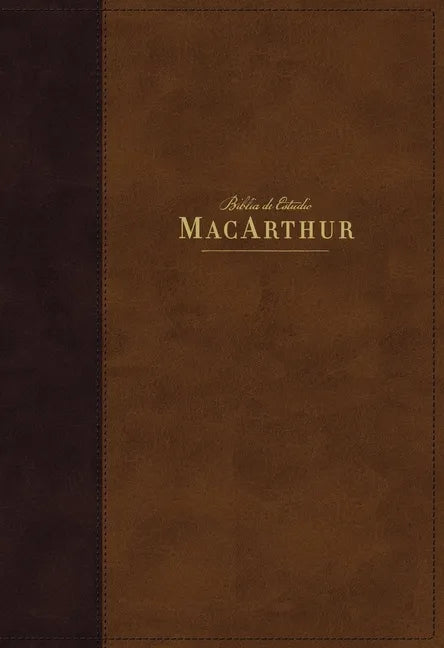 Nbla, Biblia de Estudio Macarthur, Leathersoft, Café, Interior a DOS Colores, Comfort Print - Imitation Leather