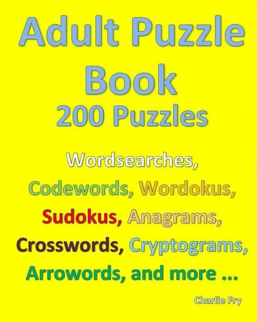 Adult Puzzle Book: 200 Puzzles - Paperback