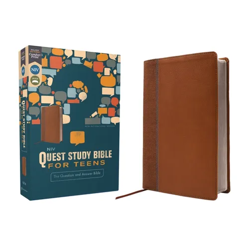 Niv, Quest Study Bible for Teens, Leathersoft, Brown, Comfort Print: The Question and Answer Bible - Imitation Leather
