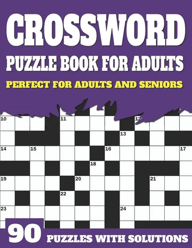 Crossword Puzzle Book For Adults: Large Print Crossword Puzzles And Solutions For Adults And Seniors To Brainstorm During Leisure Time With Word Puzzl - Paperback