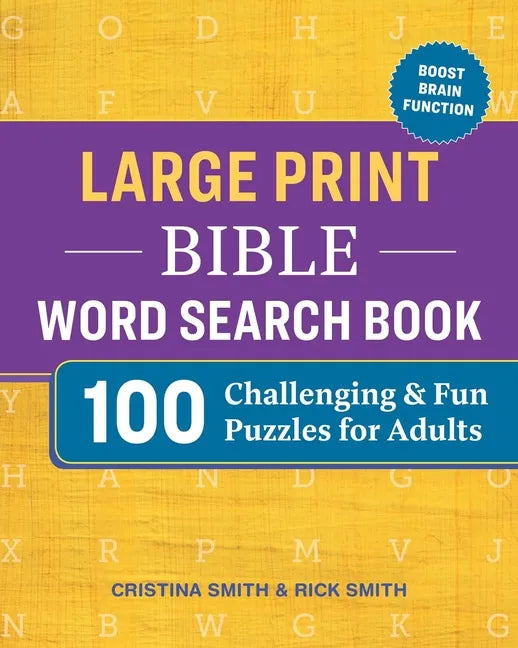 Large Print Bible Word Search Book: 100 Challenging and Fun Puzzles for Adults - Paperback