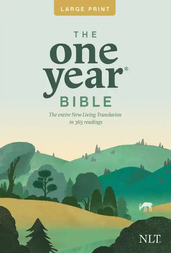 One Year Premium Slimline Bible-NLT-Large Print 10th Anniversary - Paperback
