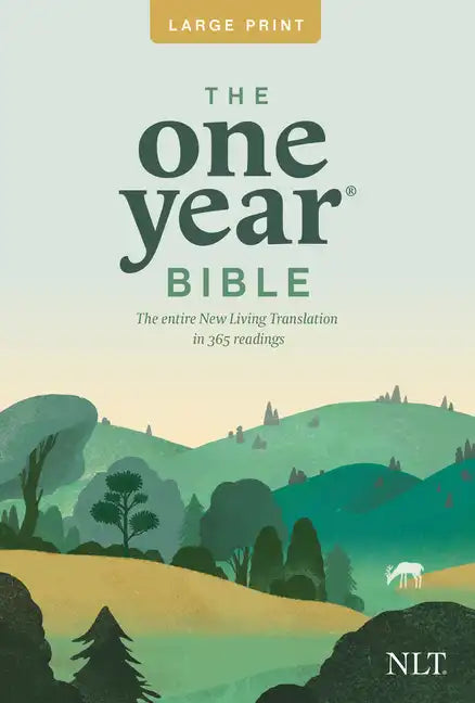 One Year Premium Slimline Bible-NLT-Large Print 10th Anniversary - Paperback