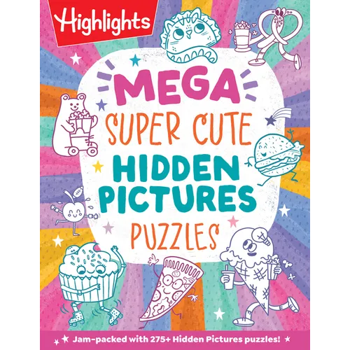 Mega Super Cute Hidden Pictures Puzzles: Solve Over 300 Pages of Cute Kawaii-Style Puzzles Filled with Adorable Animals, Magical Creatures and More - Paperback