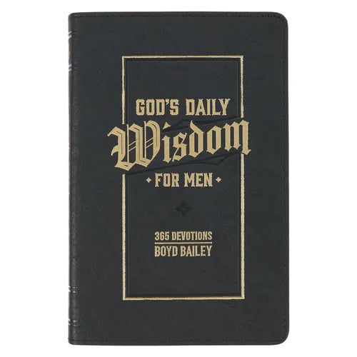 God's Daily Wisdom for Men 365 Devotions Faux Leather - Leather