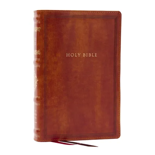 RSV Personal Size Bible with Cross References, Brown Leathersoft, (Sovereign Collection) - Imitation Leather