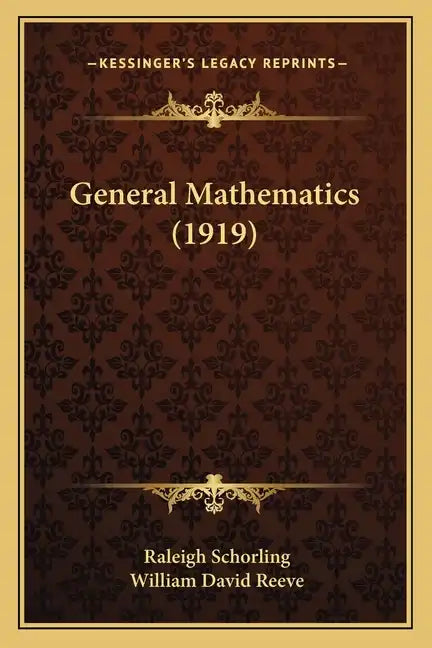 General Mathematics (1919) - Paperback