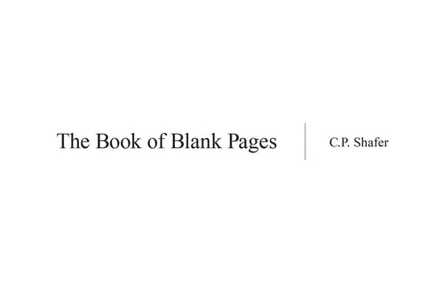 The Book of Blank Pages - Paperback