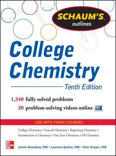 Schaum's Outline of College Chemistry: 1,340 Solved Problems + 23 Videos - Paperback