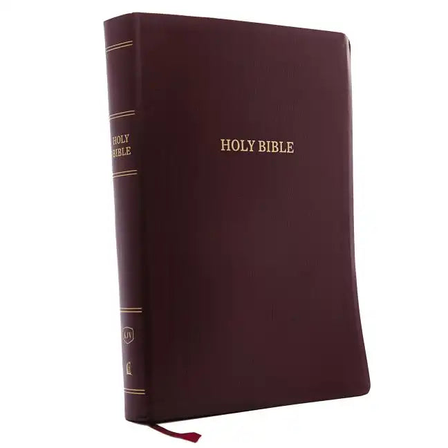 KJV, Reference Bible, Super Giant Print, Leather-Look, Burgundy, Indexed, Red Letter Edition - Imitation Leather