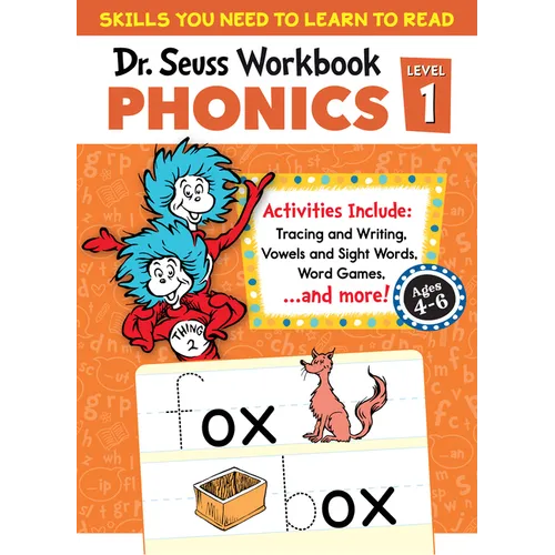 Dr. Seuss Phonics Level 1 Workbook: A Phonics Workbook to Help Kids Ages 4-6 Learn to Read (for Kindergarten and Beyond) - Paperback