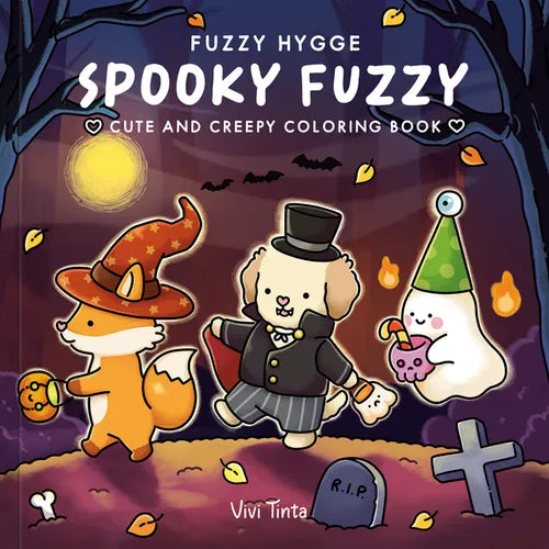 Fuzzy Hygge: Spooky Fuzzy Coloring Book: Cute and Creepy Coloring Book for Adults and Teens for Relaxation - Paperback