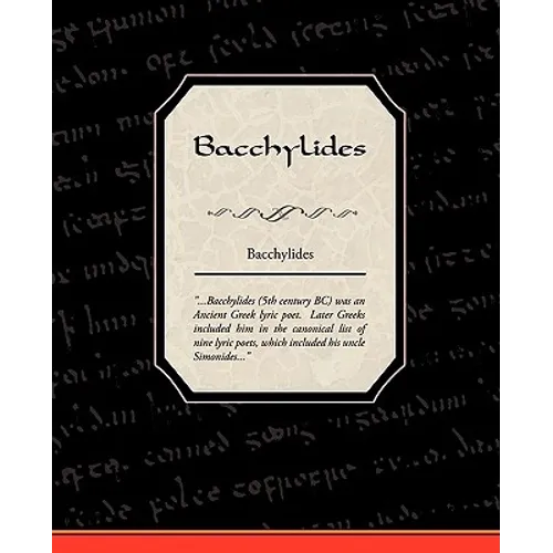 Bacchylides - Paperback