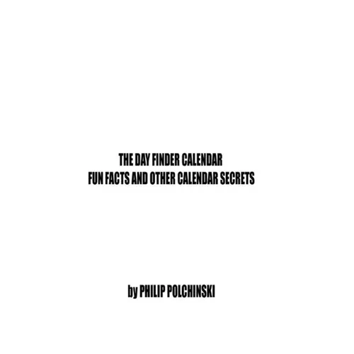 The Day Finder Calendar - Paperback
