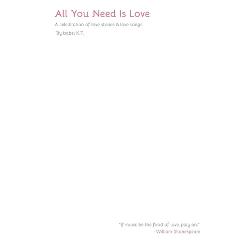 All You Need Is Love - A Collection Of Short Stories (Vol.1) - Paperback