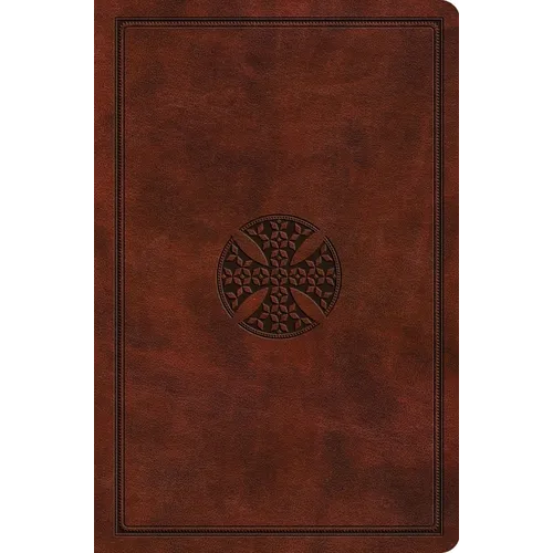 ESV Value Compact Bible (Trutone, Chestnut, Mosaic Cross Design) - Imitation Leather