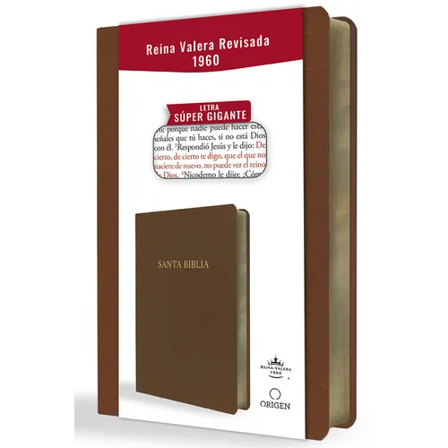 Biblia Reina Valera Revisada 1960 Letra Súper Gigante, Símil Piel Marrón / Spanish Bible Rvr 1960 Super Giant Print, Brown Leathersoft - Paperback