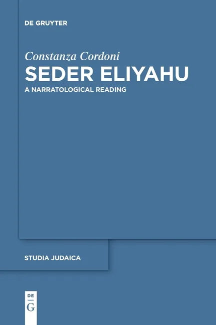 Seder Eliyahu: A Narratological Reading - Paperback