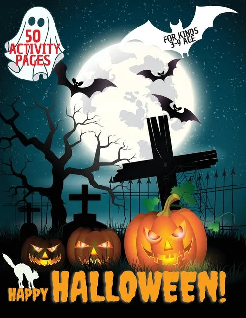 Happy Halloween Activity Book: Halloween Activity book for kids, Toddlers, Girls and Boys, Activity Workbook for kinds, to Ages 3-9 - Paperback