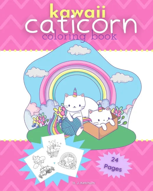Kawaii Caticorn Coloring Book - Paperback