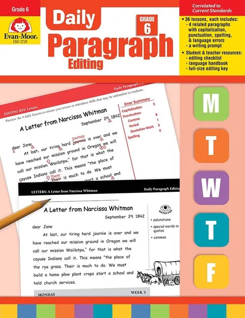 Daily Paragraph Editing, Grade 6 Teacher Edition - Paperback