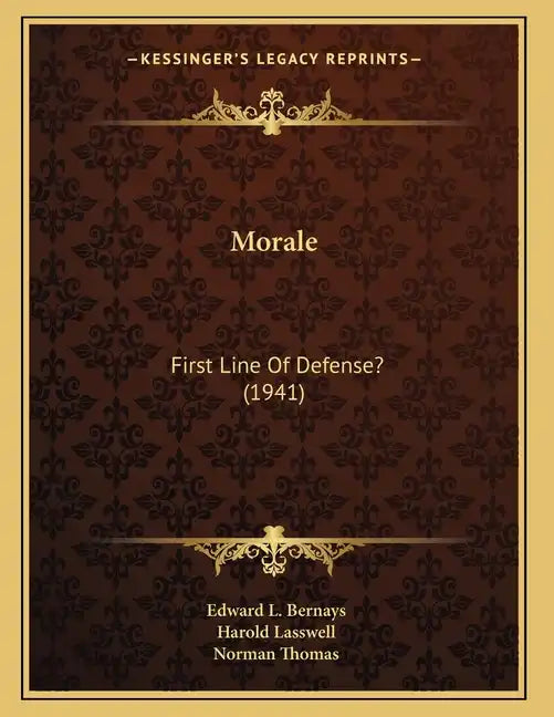 Morale: First Line Of Defense? (1941) - Paperback