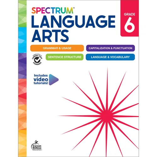Spectrum Language Arts Workbook, Grade 6 - Paperback