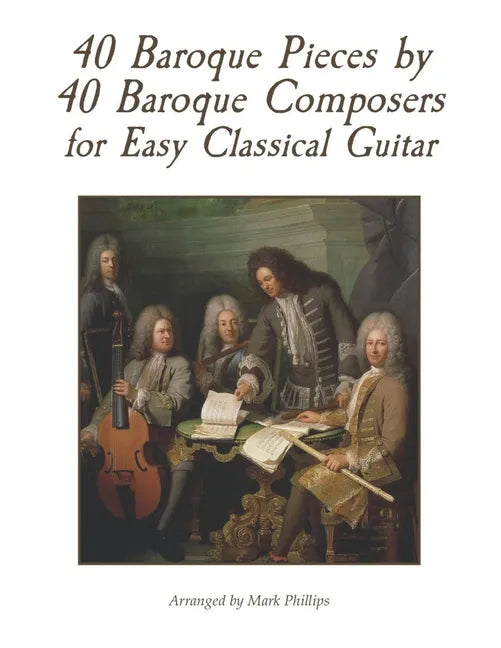 40 Baroque Pieces by 40 Baroque Composers for Easy Classical Guitar - Paperback